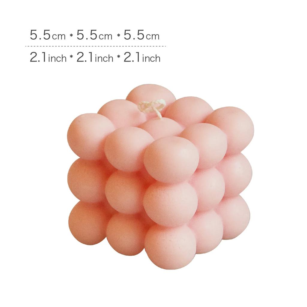 Lazzy House Маленькая Свеча-Кубик Пузырька Соевый Воск Ароматерапия Ароматические Свечи Расслабляющий Подарок На День Рождения Декоративные Украшения