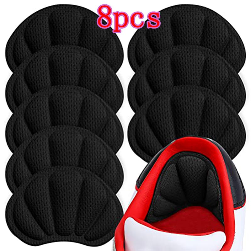 Adhesive Heel Pad Suitable for Loose Shoes, Oversized Boots, Heel Grip Inserts To Improve Shoe Fit, 4-piece Beige+4-piece Beige