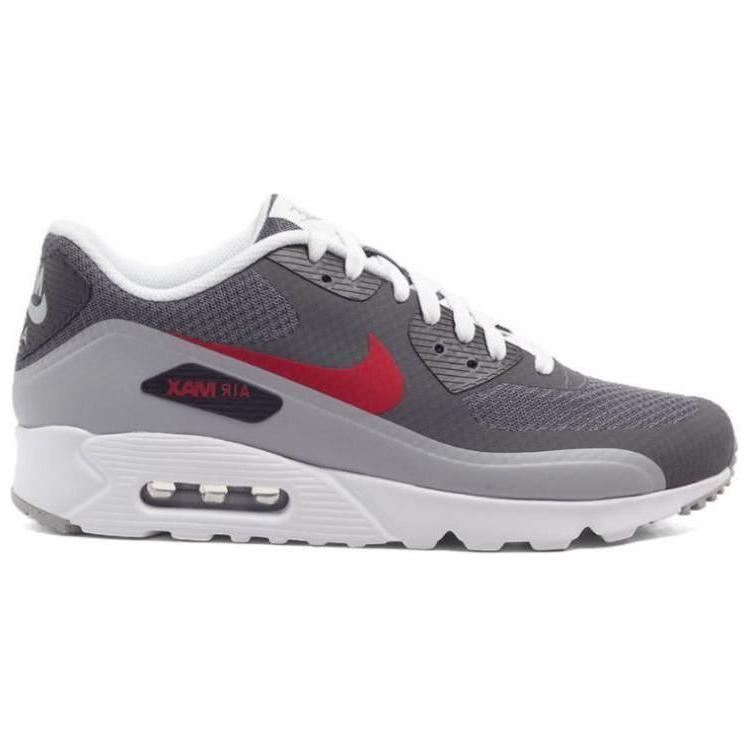 Nike Air Max 90 Ultra Dark Grey Gym Red Мужские кроссовки Wolf-Grey 819474-006