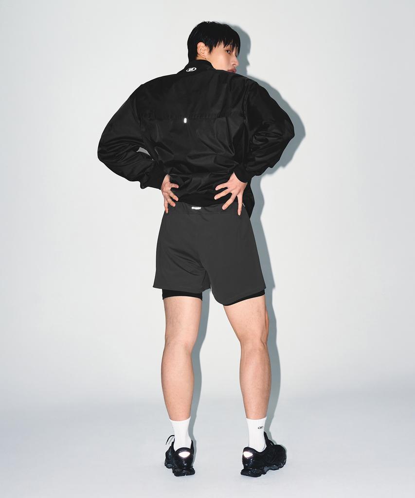 BORN TO WIN Brn Outband 2 In 1 Squat Shorts [Charcoal]