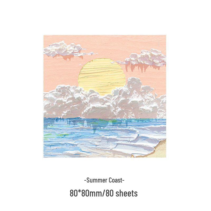 3D Масляная пастель Липкие заметки - Корейский Инс Стиль Блокноты для планирования