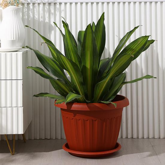 Большой цветочный горшок, устойчивый к погодным условиям, с дренажными отверстиями и поддоном, устойчивый к трещинам горшок для комнатных растений, уличных орхидей, суккулентов, трав