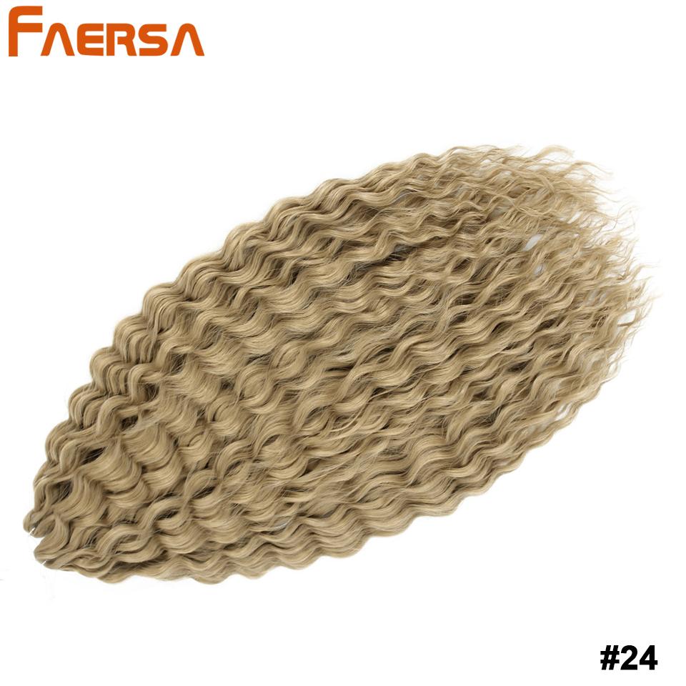 22-дюймовые волосы Ariel Curl Глубокая волна Твист Вязание крючком Синтетические афро кудри Вязаные крючком косы Ombre Blonde Плетение наращивания волос для женщин