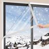Зимняя антифризная оконная пленка Зимняя теплая штора Герметичная пленка Прозрачная пластиковая защита Ветрозащитная Теплоизоляционная пленка