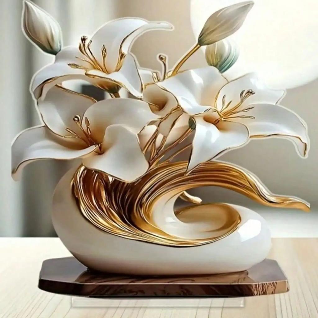 1 шт. Настольное цветочное украшение - Настольная табличка, Подходит для украшения гостиной, спальни, кабинета и офиса