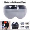 Universal Windproof 3-Snap Motorcycle Helmet Visor Front Flip Up Visor Wind Shield Lens For