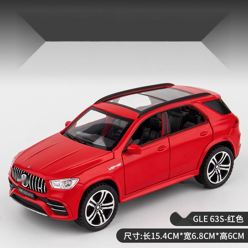 1:32 AMG GLE 63S Внедорожник Металлическая модель автомобиля Литье под давлением Оттяжная назад Металлические транспортные средства Модель-симулятор Внутренние украшения автомобиля Подарок