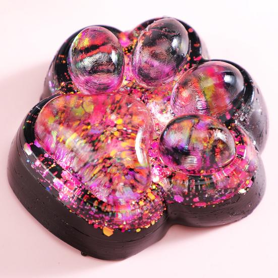 Блестящая черная кошачья лапка игрушка снятие стресса кошачья лапка сжимание щипок сенсорная