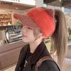 Windproof Plush Hat Cold-proof Baseball Cap Fashion Knitted Hat  Winter