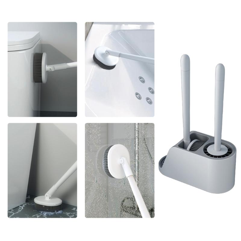 Toilet Brush Set Space saving Solution Quick Drying Toilet Bowl Brush & Holder for Efficient Bathroom Maintenance