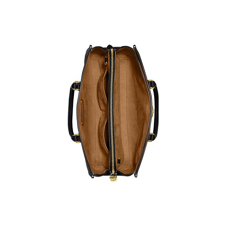 New COACH Brooke Polished Pebbled Leather Shoulder Bag, Crossbody Bag, Handbag Large Women's Black CE730-B4BK