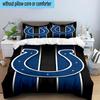 Indianapolis Colts Logo 3PCS Bedding Set 2D Printing (Includes 1 Duvet Cover + 2 Pillowcases Coreless), Bedroom decor,Fan gift