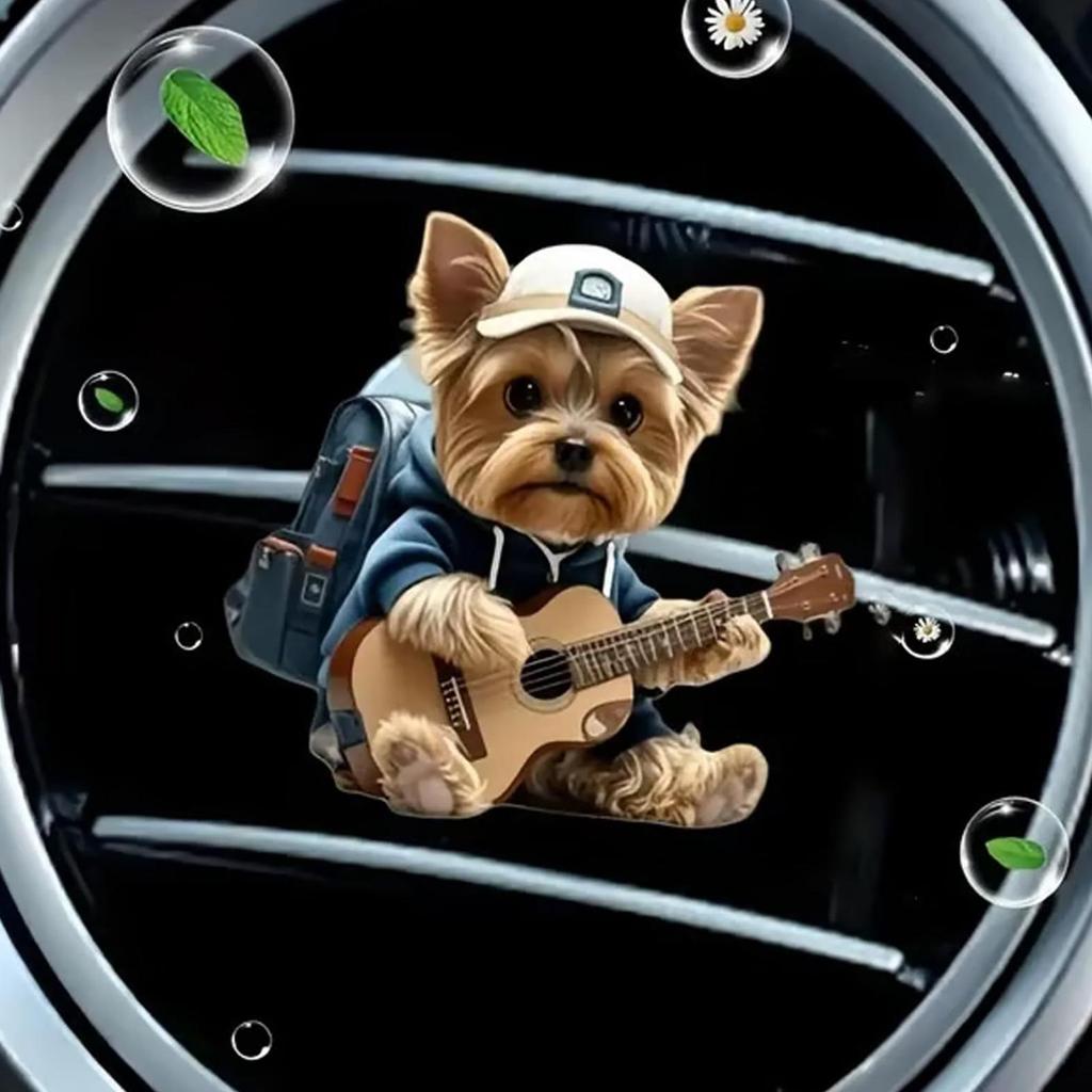 Car Vent Air Freshener Flat Acrylic Funny Diffuser Cute Dog Air Freshener For Home Women Summer Night Travel Road Trip Van Daily