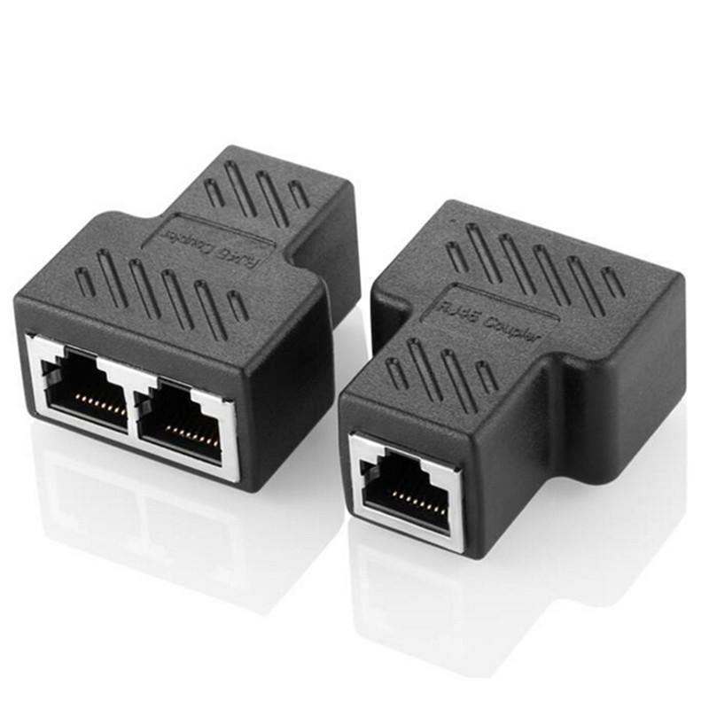 1 к 2 способам Сетевой кабель Ethernet RJ45 Разветвитель-коннектор Адаптеры