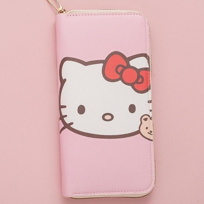 Fresh Japanese Cute Kitten Lady Wallet Girls Wallet Long Zipper Texture Student Card Bag New