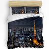 3pcs Bedding Set Grey New York City Landscape Home Textile Duvet Cover Pillow Case Boy Kid Teen Girl Bedding Covers Set