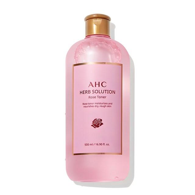 AHC Herb Solution Toner, 500ml(Aloe Vera,Witch Hazel,ROSE, Lemon)
