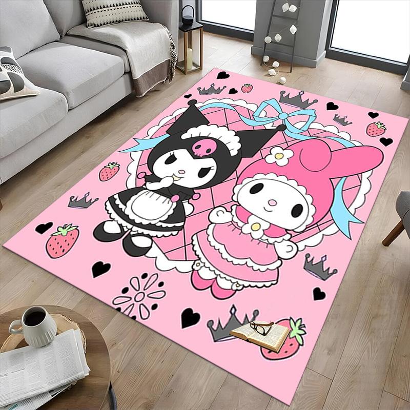 Cute Characters Pastel Outfits Carpet For Playroom Bedroom Living Room Sofa Home Decorkids Game Area Rug Nonslip Floor Mat