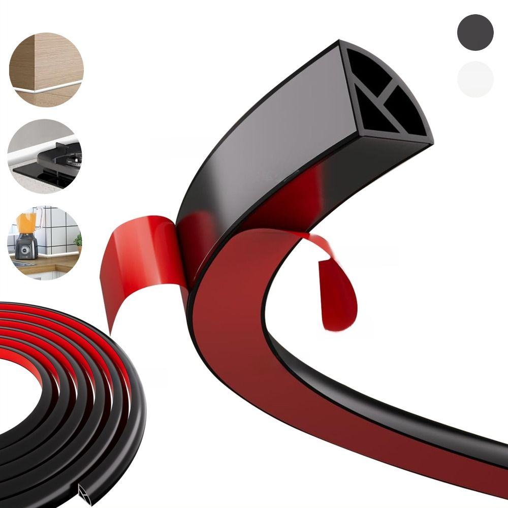 Самоклеящаяся четверть-круглый плинтус для защиты углов стен, водостойкая полоса, гибкая, водонепроницаемая