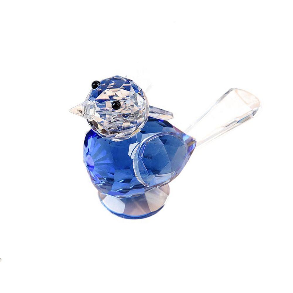 Exquisite Bird Figurines Crystal Craft Simulation Bird Ornaments Crystal Bird Ornaments Desk
