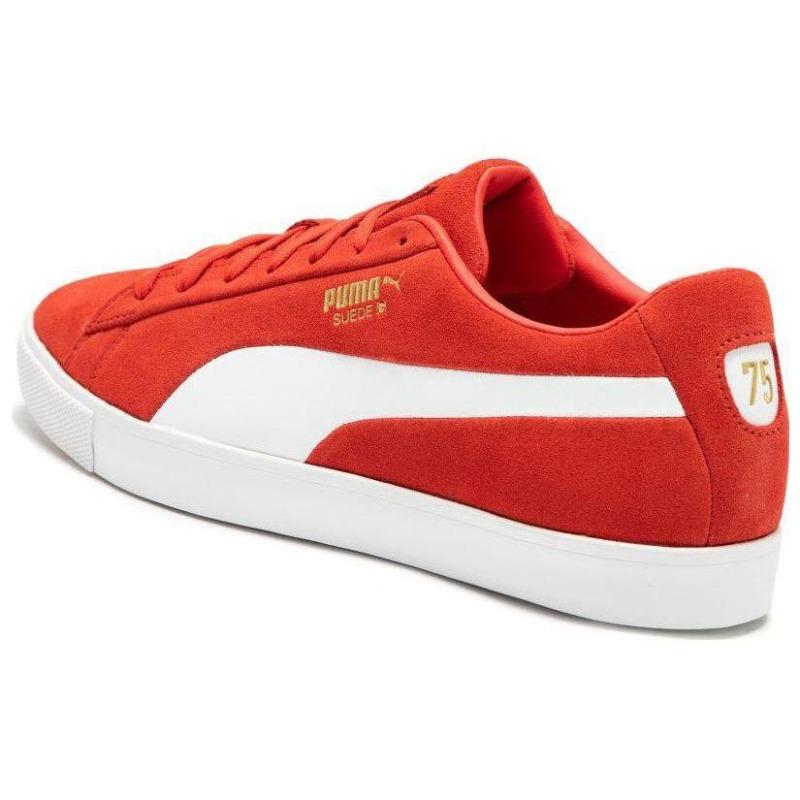 PUMA Suede Men's Low Top Golf Shoes Red Casual Comfortable 379823-01