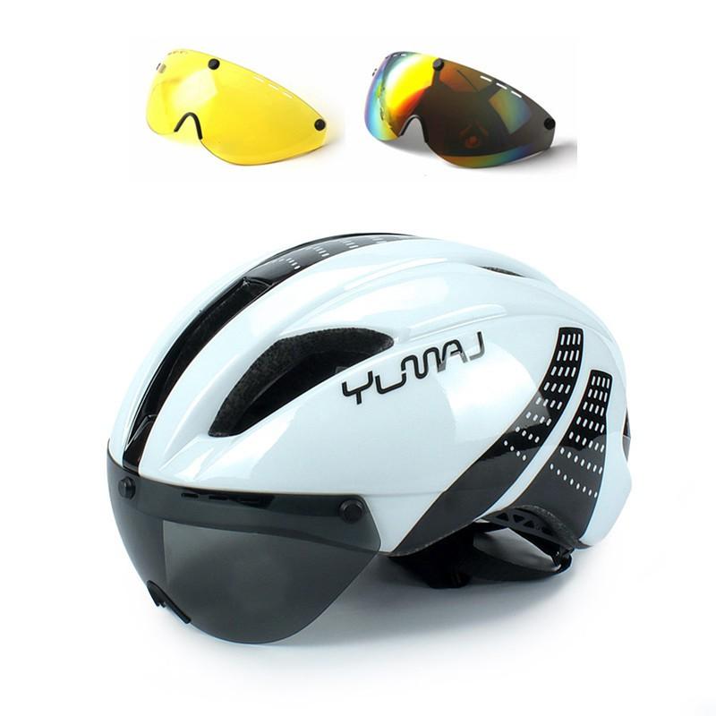 YUMAJ Aero Lightweight Cycling Helmet Road Bike Riding Half Shell Design CE CPSC Certified Black Red M/L