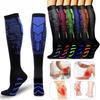 1 Pair Compression Socks for Men Women 15-20 MmHg Support for Running Nurses Flight Pregnancy Circulation Athletic Socks