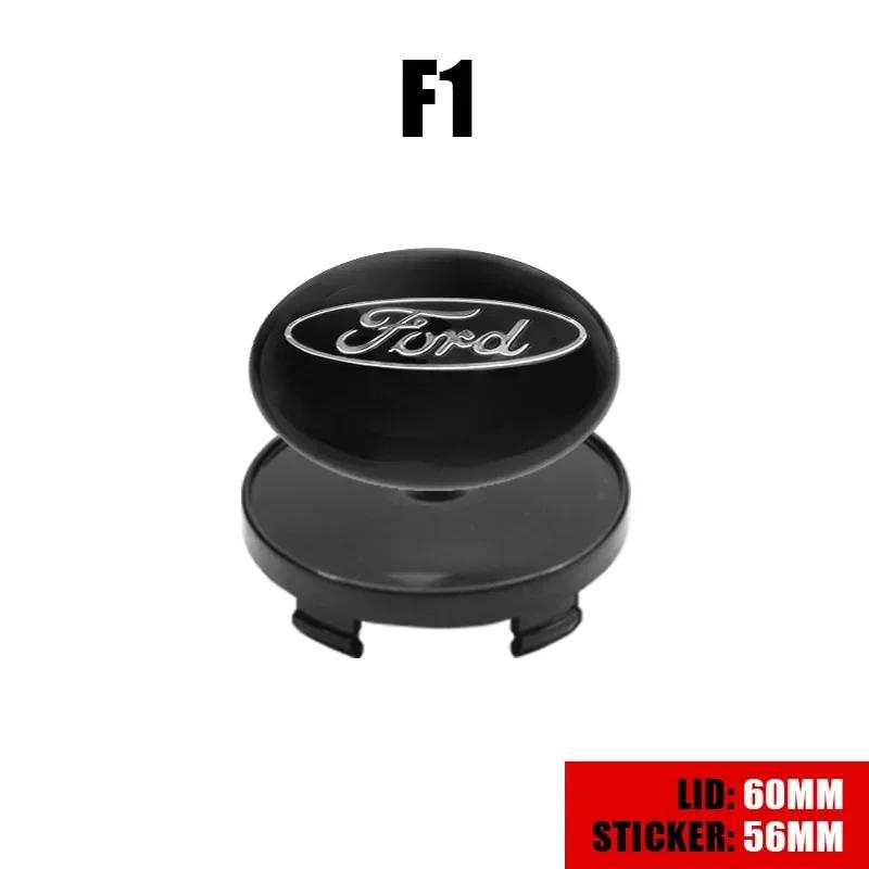 4pcs 60mm Car Styling Wheel Hub Center Caps Rim Cover Badge Emblem For Ford ST Focus Fiesta Ranger Mondeo Kuga Mustang Transit