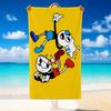 Quick Dry Beach Towel Cuphead Pattern, Lightweight Absorbent Towel for Pool Beach Vacation Use