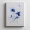 Delikatne Niebieskie Kwiaty Delikatne Niebieskie Kwiaty, 30X40 Cm, Rama Aluminiowa Czarna, Papier Matowy 230 Gsm