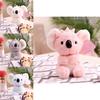 Cute Crown Koala Plush Toy Charming Cartoon Girl Children Birthday Doll Gift