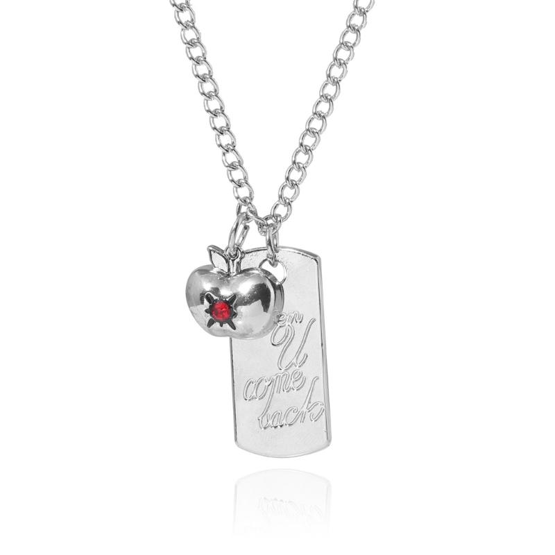 Simple Yet Elegant Silver Chain Necklace Decoration With A Delicate Fruit Shaped Charm