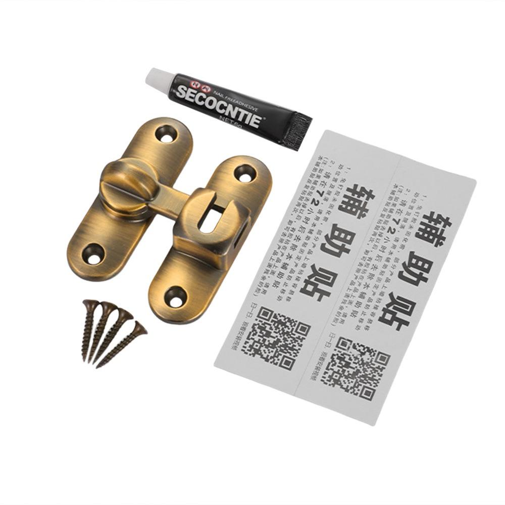 NEW Home Security Door Latch Lock Zinc Alloy Rustproof Security Lock Drill Free Anti-theft Buckle Home Accessories