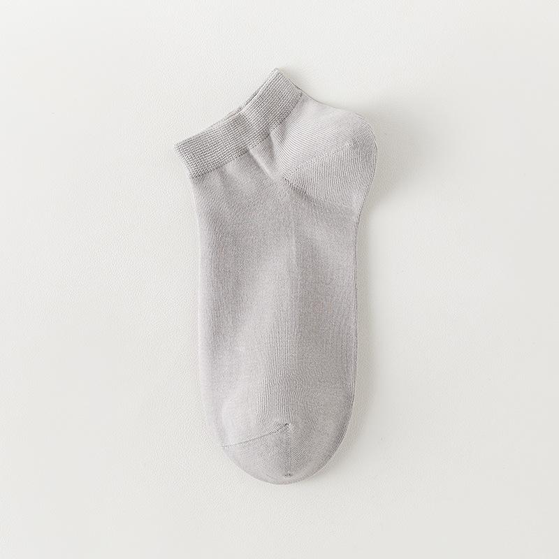 Socks Summer Men's Cotton Non-drop Heel Short Solid Colour Antibacterial Anti-odour Handmade Boneless Cotton Boat Socks