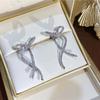 Earrings Rhinestone Bownot Zircon Bow Earrings Korean Style Rhinestone Bow Ear Studs Women Earrings