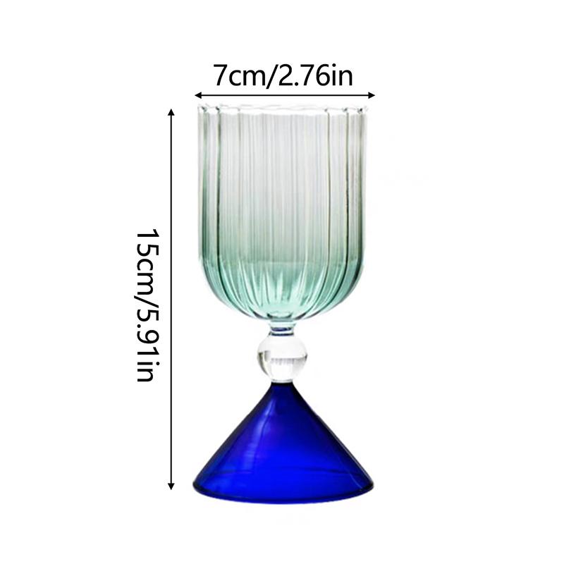 Gradient Champagne Glass Cup Irregular Wine Glass Water Sensing Cup