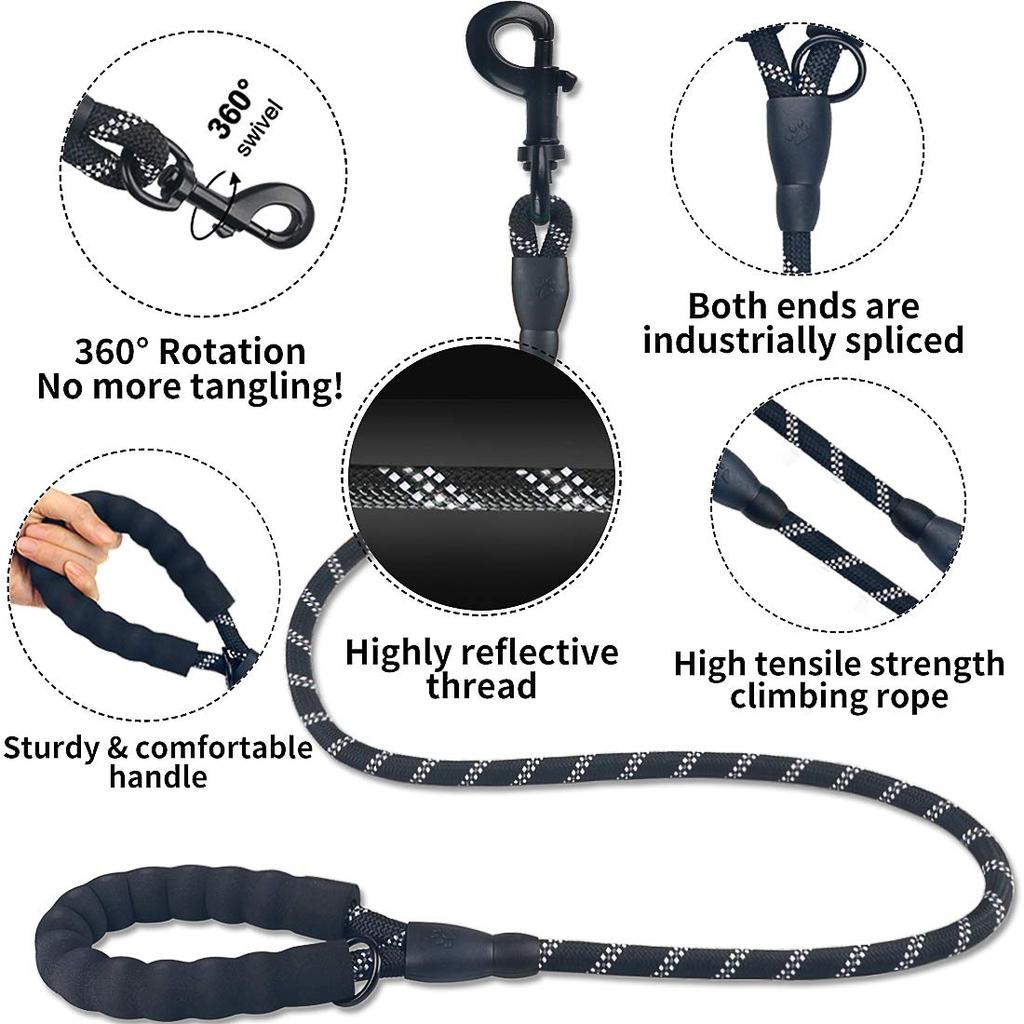 120/150/200/300CM Reflective Dog Leash Soft Handle Dog Leash Reinforced Leash for Small Medium Large Dogs Big Dog Supplies