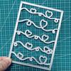 Сердце Волнистая Линия Фон Металлические Вырубные Штампы Трафарет для DIY Скрапбукинга Фотоальбома Тиснения Бумажных Открыток Поделок Вырубки