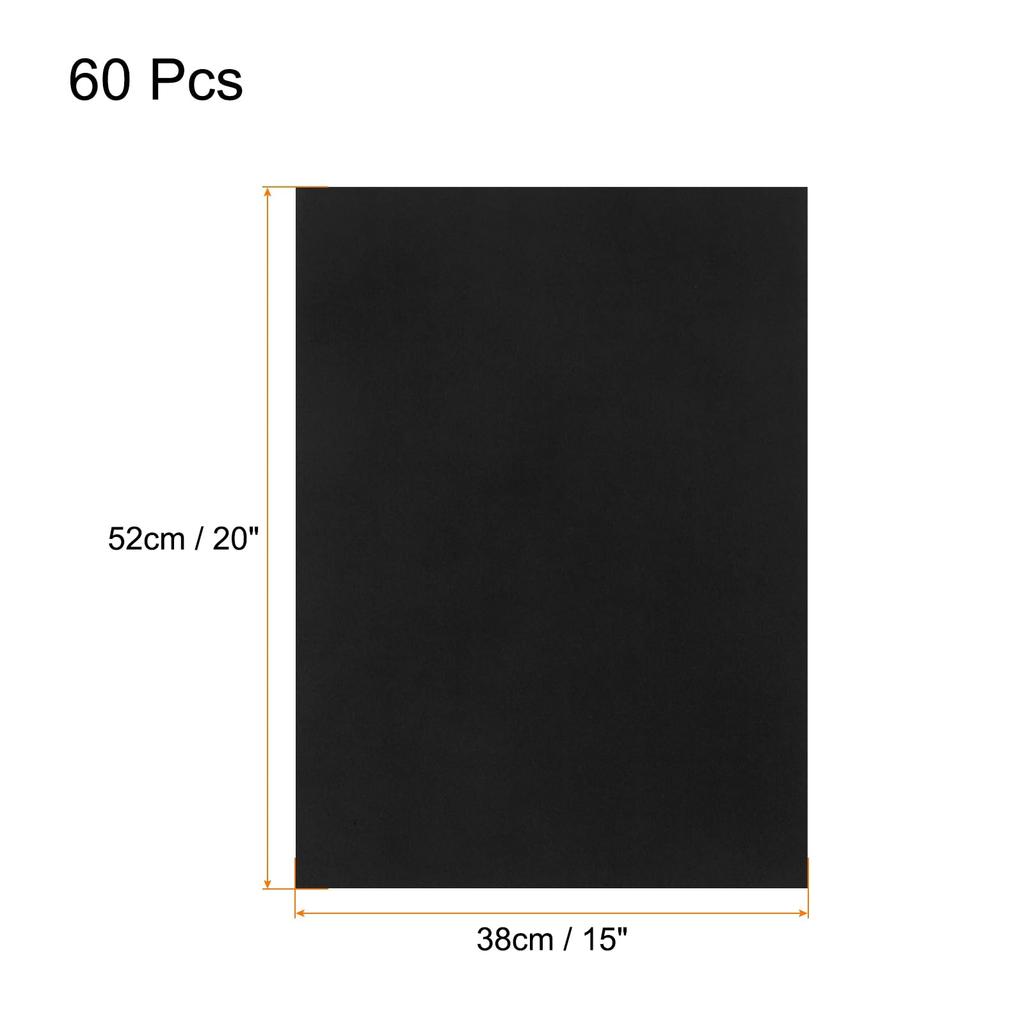 Uxcell 60 листов черного картона x 200GS картонная бумага для принтера для поделок приглашений открыток скрапбукинга живописи 20" 15" M/75lb
