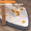 Вращающаяся на 360° регулируемая швабра для влажной и сухой уборки двойного назначения, треугольная швабра для ручной стирки, для чистки пола, стен