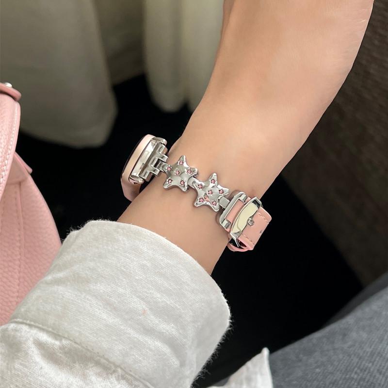 Роскошный кожаный ремешок-бабочка для Xiaomi Mi Band 9 8, ремешок для умных часов Mi Band 8 9 Pro, спортивный браслет, сменный красный ремешок для часов mi watch 4