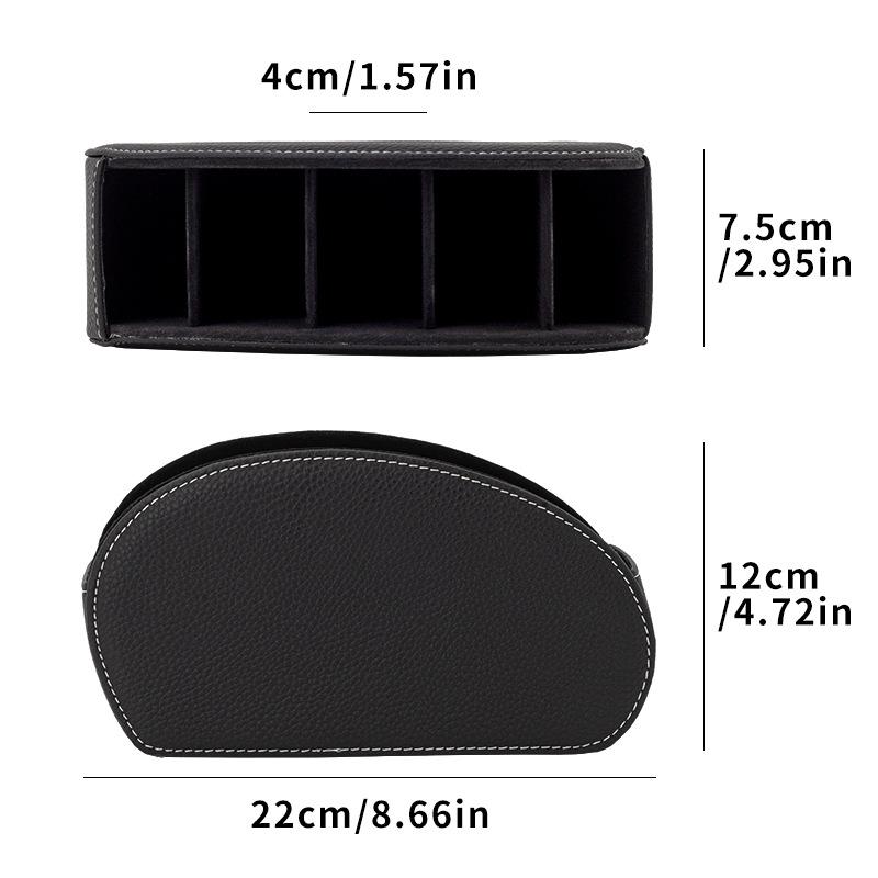Remote Control Desktop Organizer Desktop Organizer PU Leather Cosmetic Five Compartments Organizer Box