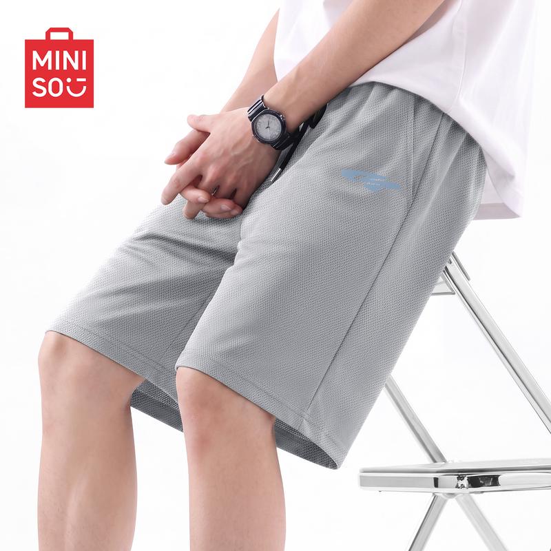MINISO Men's Summer Quick-Dry Mesh Athletic Shorts