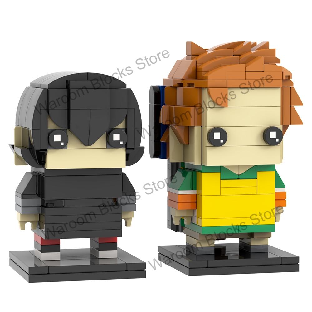 MOOXI MOC Anime Brickheadz Cartoon Figures Robot Animal Building Blocks Toys For Children Adult Friends Gift 3D Medol Kit Bricks