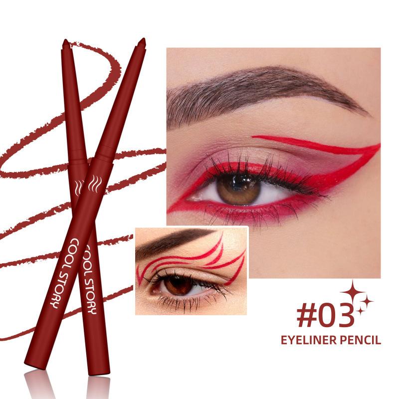 3PCS Matte Gel Eyeliner Pencil Set Waterproof Colorful Eyeliner Smooth Rotation Eye Liner Pen