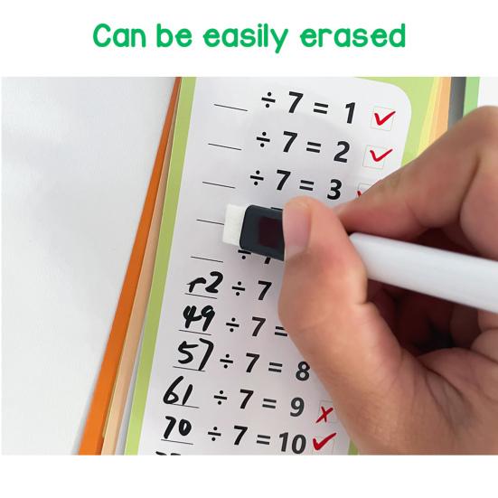 1 набор карточек по математике с 2 ручками Сложение Вычитание Умножение Деление