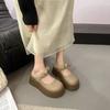 Women's 2025 New Winter Cool Slippers with Half Slippers Outside French Bag Head Bow with Skirt Thick Bottom Mary Jane