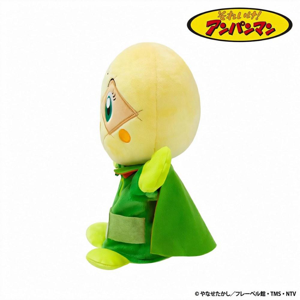 Yoshitoku Melonpan-chan Hand Puppet 28cm Soft Plush Doll Blue Ribbons Gift Wrapping Bag Included