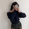 Winter Solid Vintage Knitted Pullovers Women Sexy Off Shoulder Sweaters Fashion Tops Female Fashion Casual Chic Clothes