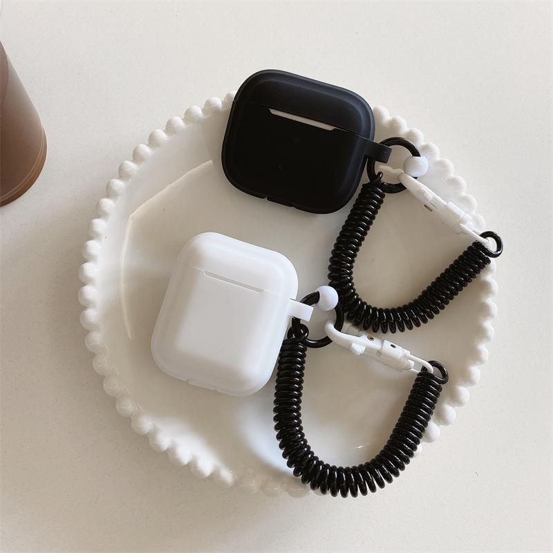 Простой однотонный чехол для AirPods 1-го поколения, чехол для второго поколения, чехол для AirPods Pro 1, чехол для беспроводных наушников Apple Bluetooth